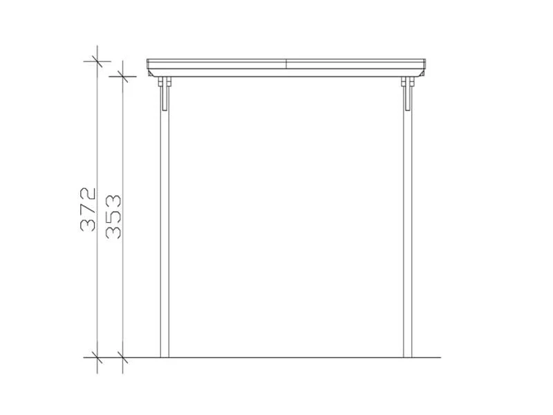 Skan Holz Carport Emsland Caravan 404 x 604 x 372 cm - Image 4