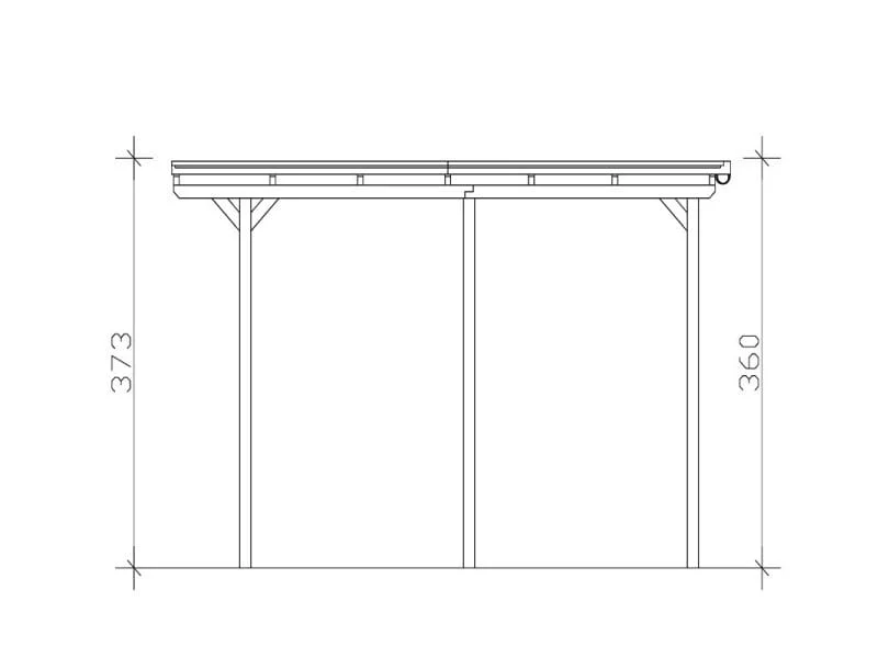 Skan Holz Carport Emsland Caravan 404 x 604 x 372 cm - Image 5