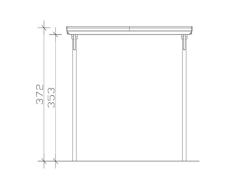 Skan Holz Carport Emsland Caravan 404 x 846 x 372 cm - Image 4