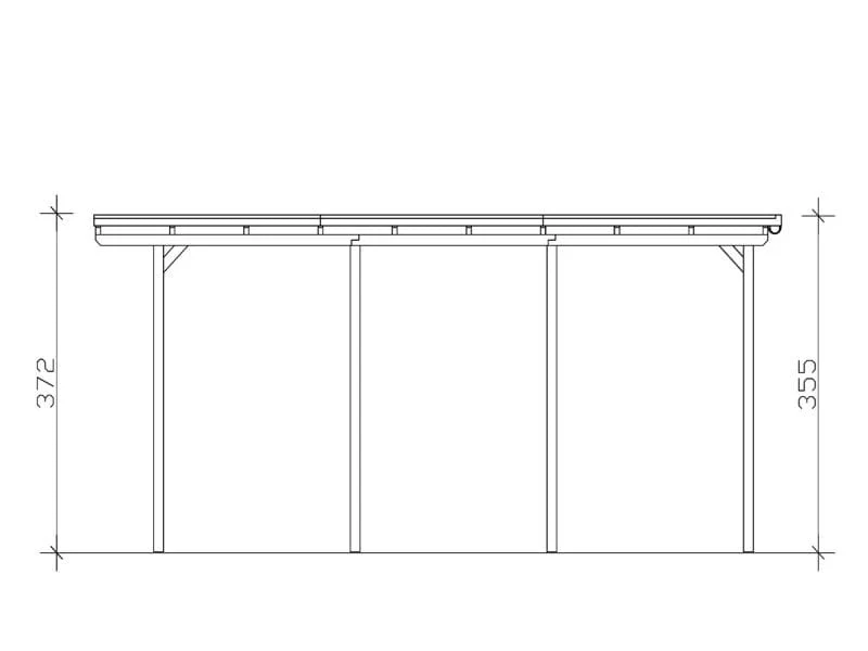 Skan Holz Carport Emsland Caravan 404 x 846 x 372 cm - Image 5