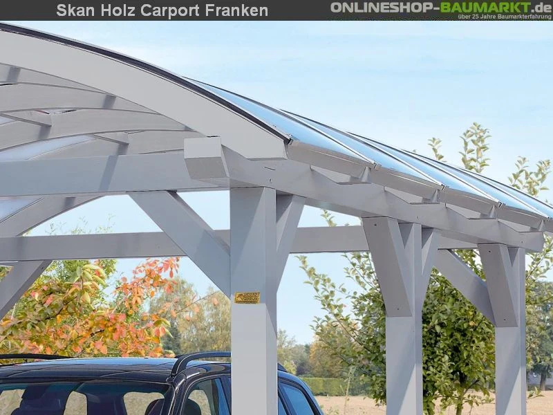 Skan Holz Carport Franken 376 x 541 cm Leimholz - Image 5