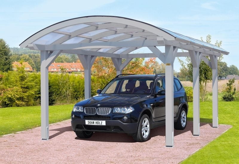 Skan Holz Carport Franken 376 x 755 cm Leimholz - Image 2