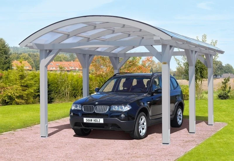Skan Holz Carport Franken 376 x 969 cm Leimholz - Image 2