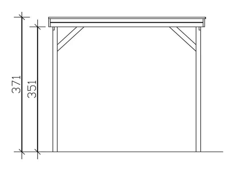Skan Holz Carport Friesland Caravan 397 x 555 x 371 cm - Image 3