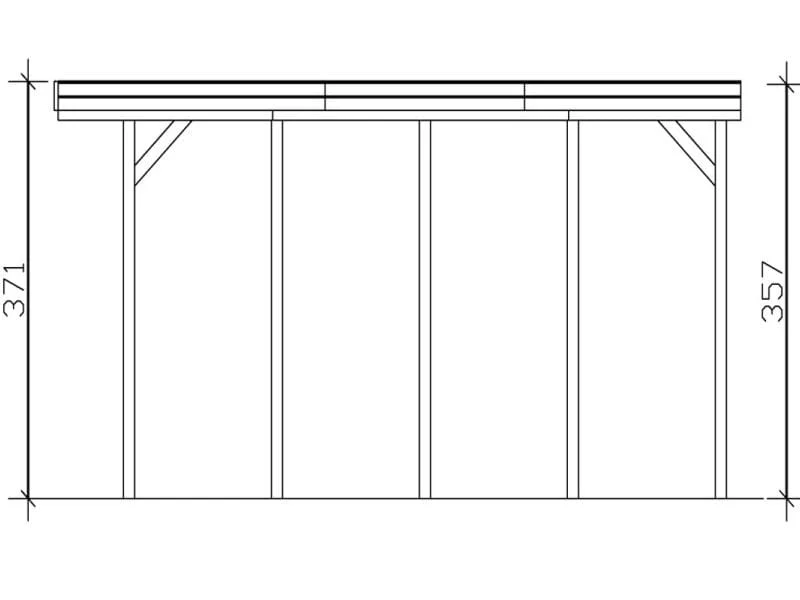 Skan Holz Carport Friesland Caravan 397 x 708 x 371 cm - Image 3