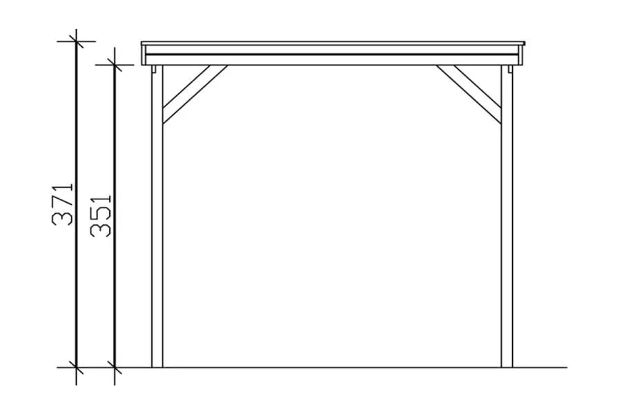 Skan Holz Carport Friesland Caravan 397 x 708 x 371 cm - Image 5