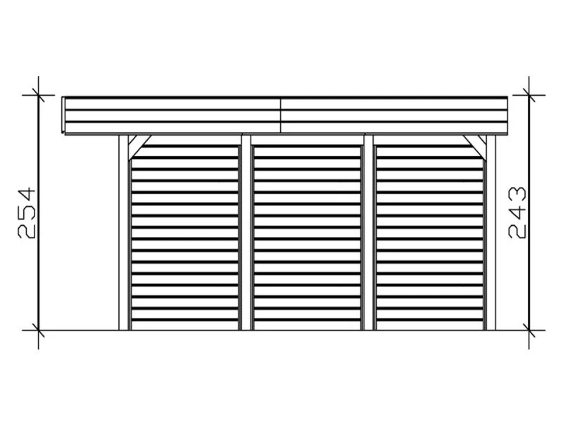 Skan Holz Carport Friesland Set 3 557 x 555 cm - Image 4