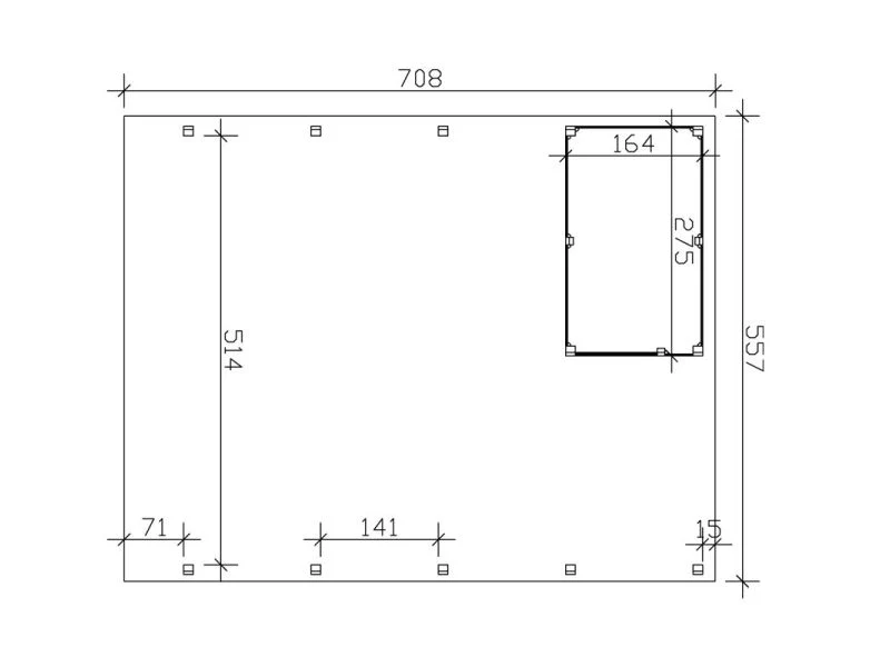 Skan Holz Carport Friesland Set 4 557 x 708 cm - Image 3