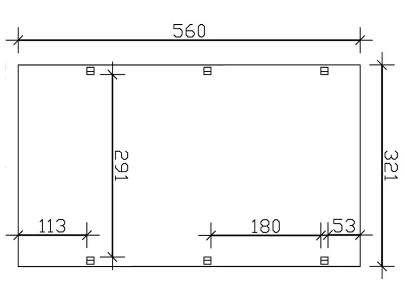 Skan Holz Carport Harz 321 x 560 cm mit schwarzen Schindeln - Image 4