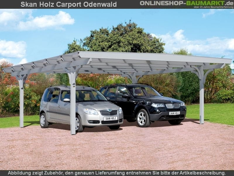 Skan Holz Carport Odenwald 428 x 648 cm Leimholz - Image 4