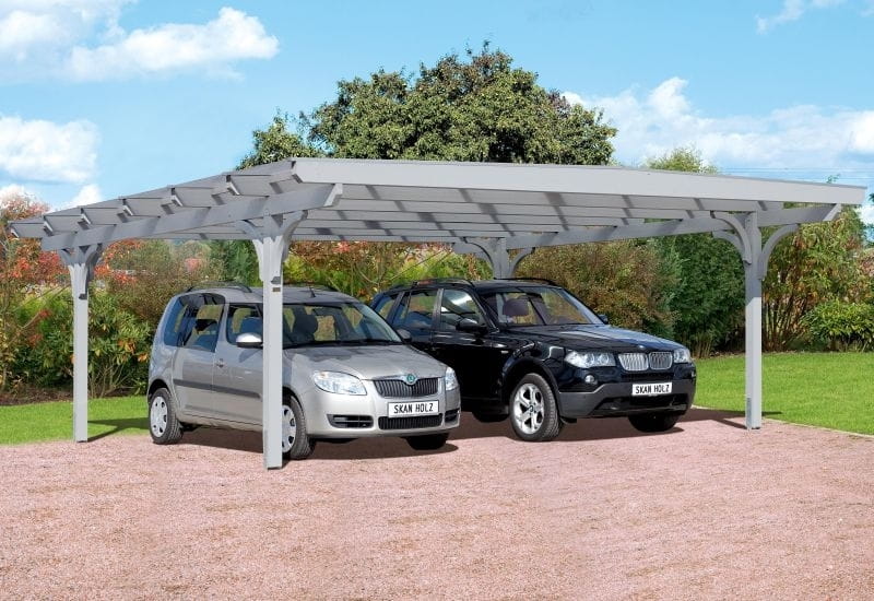 Skan Holz Carport Odenwald 640 x 648 cm Leimholz - Image 2