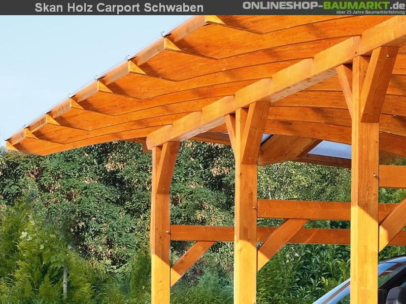 Skan Holz Carport Schwaben 434 x 630 cm Leimholz - Image 7