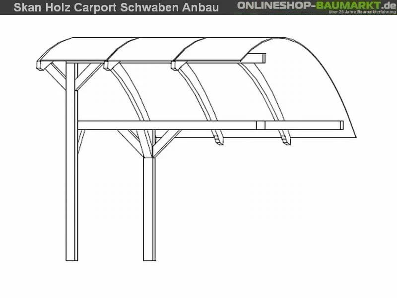 Skan Holz Carport Schwaben Stellplatzerweiterung Leimholz - Image 2