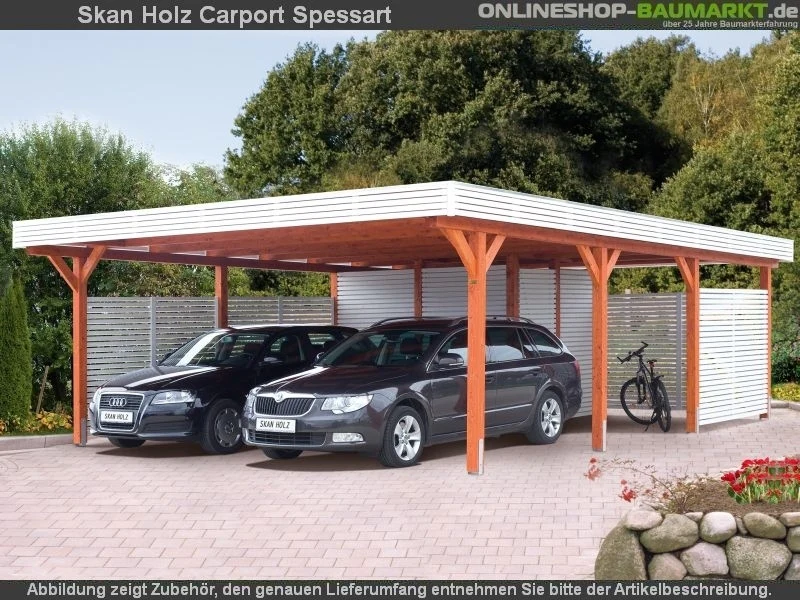 Skan Holz Carport Spessart 355 x 846 cm Leimholz - Image 6
