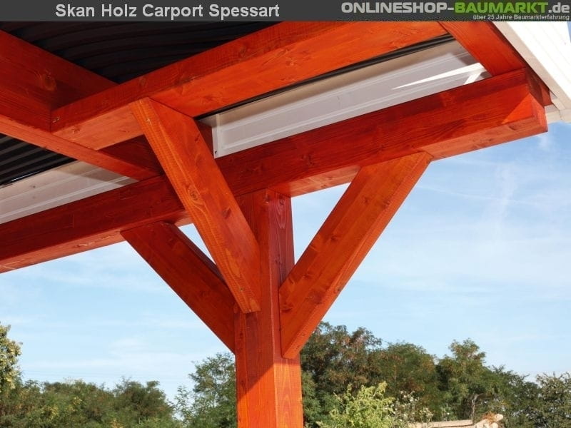 Skan Holz Carport Spessart 611 x 846 cm Leimholz mit Abstellraum - Image 6