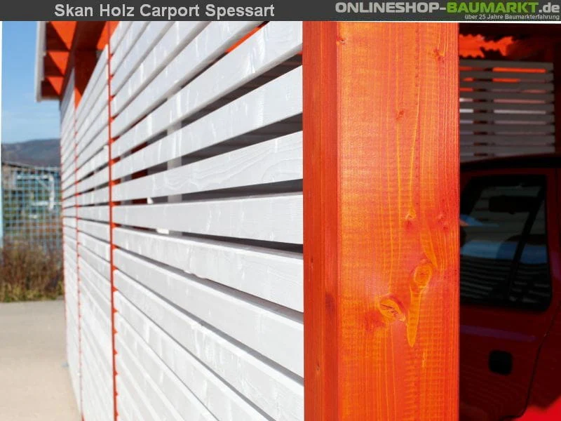 Skan Holz Carport Spessart 611 x 846 cm Leimholz mit Abstellraum - Image 7