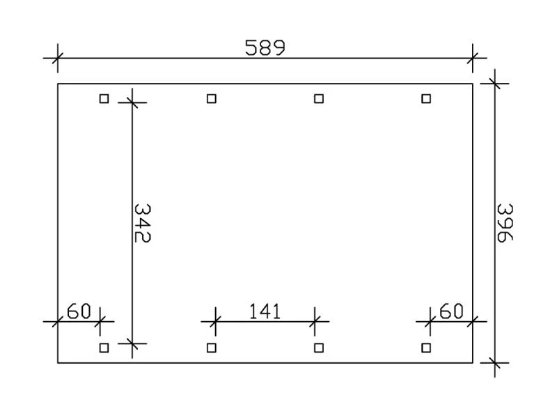 Skan Holz Carport Spreewald 396 x 589 cm mit roter Blende - Image 5