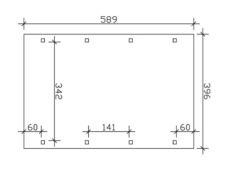 Skan Holz Carport Spreewald 396 x 589 cm mit schwarzer Blende - Image 5