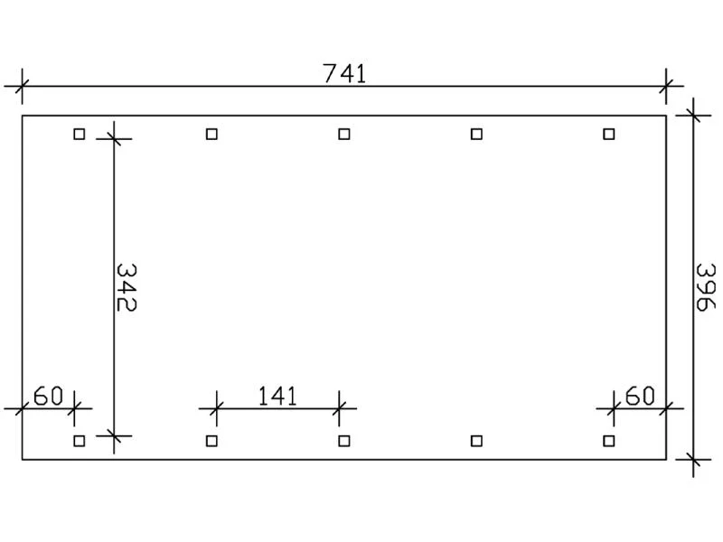 Skan Holz Carport Spreewald 396 x 741 cm mit schwarzer Blende - Image 5