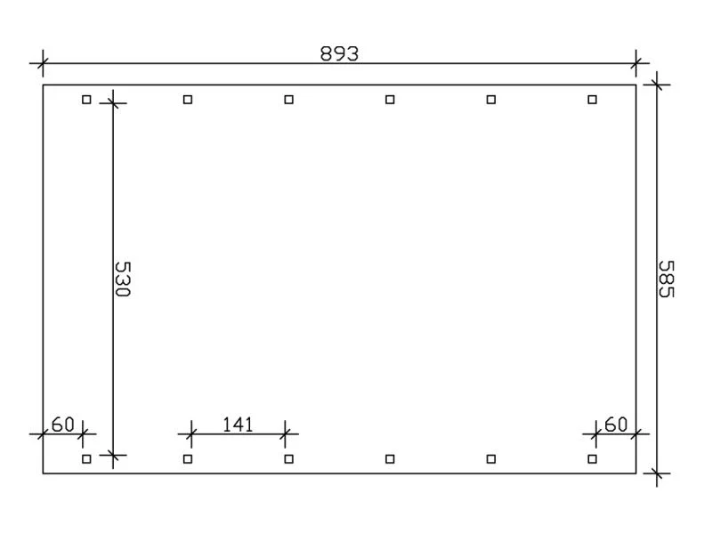 Skan Holz Carport Spreewald 585 x 893 cm mit schwarzer Blende - Image 5