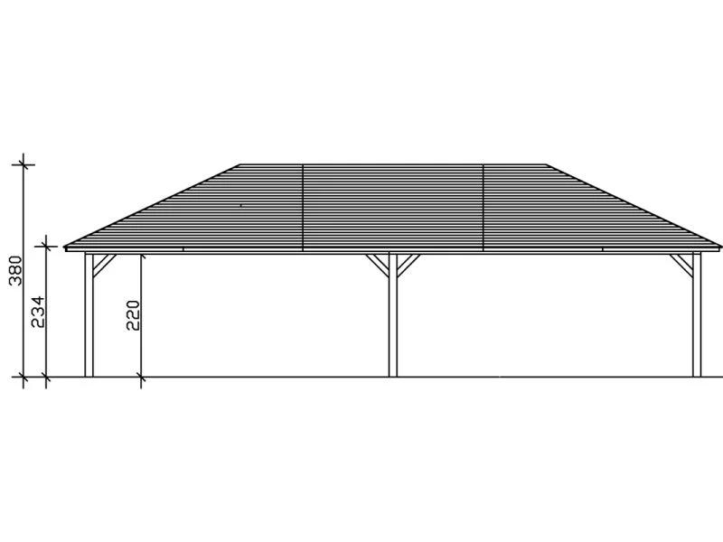 Skan Holz Carport Taunus 14 Gr. 4 natur - Image 4