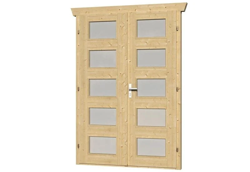 Skan Holz Doppeltür Milchglas 28 mm - Image 2