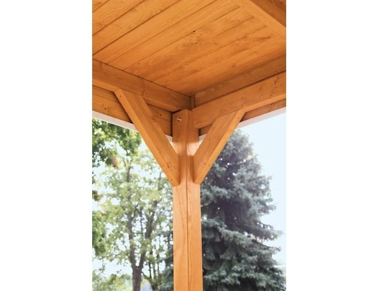Skan Holz Flachdach Pavillon Toulouse, nussbaum - Image 4