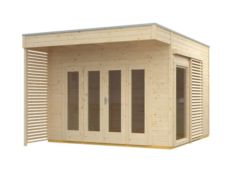 Skan Holz Gartenhaus Tokio 2 einschalig natur