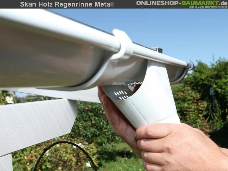 Skan Holz Metall-Regenrinne für Terrassenüberdachung bis 648 cm Breite, anthrazit - Image 4