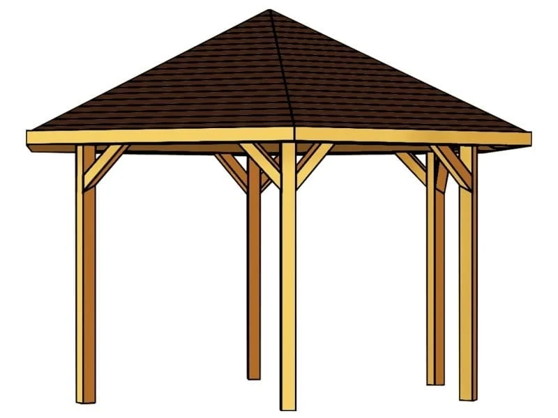 Skan Holz Pavillon Nancy Größe 3 in nussbaum - Image 3