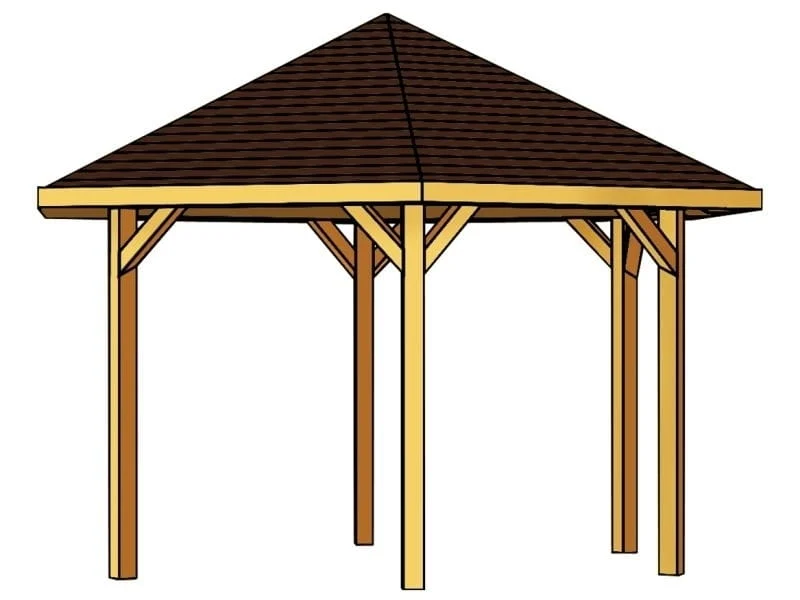 Skan Holz Pavillon Nancy Größe 3 in weiß - Image 3