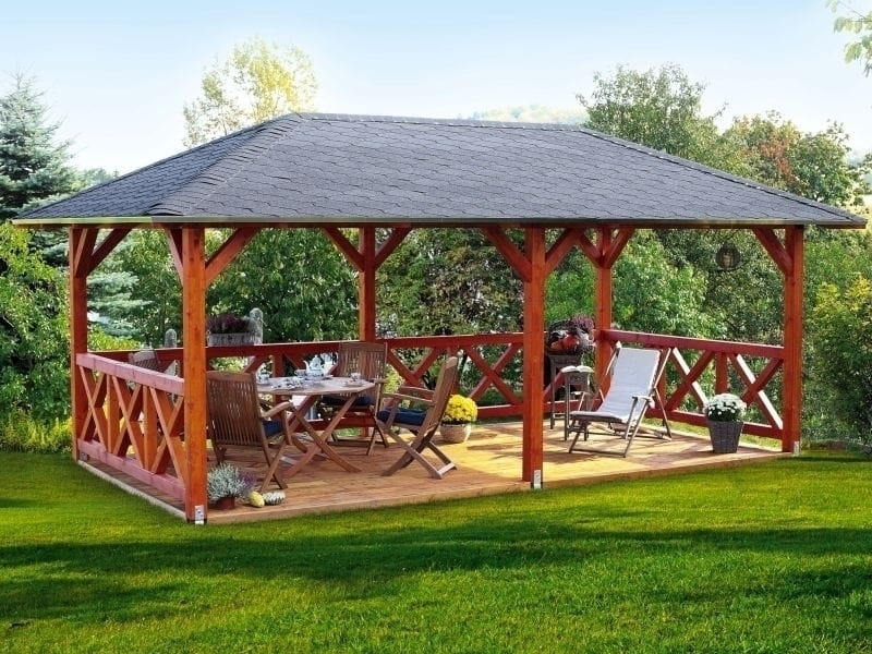 Skan Holz Pavillon Orleans Größe 3 schiefergrau - Image 6