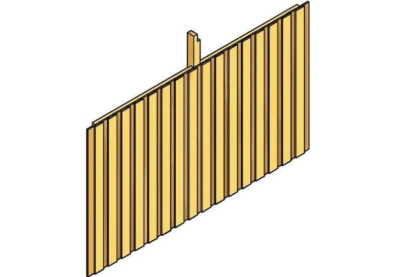 Skan Holz Rückwand für Carport 341 x 220 cm Deckelschalung - Image 2