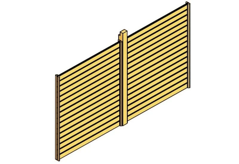 Skan Holz Rückwand für Carport 355 x 200 cm Profilschalung - Image 2