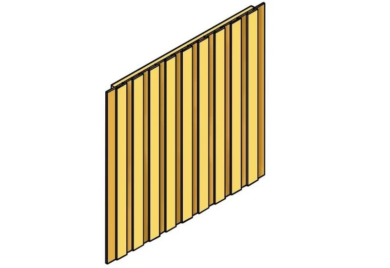 Skan Holz Seitenwand für Carport 230 x 220 cm Deckelschalung - Image 2