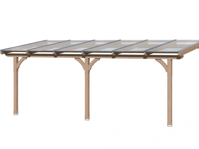 Skan Holz Terrassenüberdachung Rimini 648 x 350 cm natur - Image 2