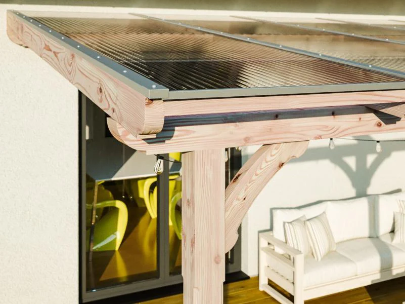 Skan Holz Terrassenüberdachung Rimini 648 x 350 cm natur - Image 3