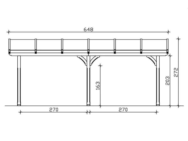 Skan Holz Terrassenüberdachung Rimini 648 x 350 cm natur - Image 8