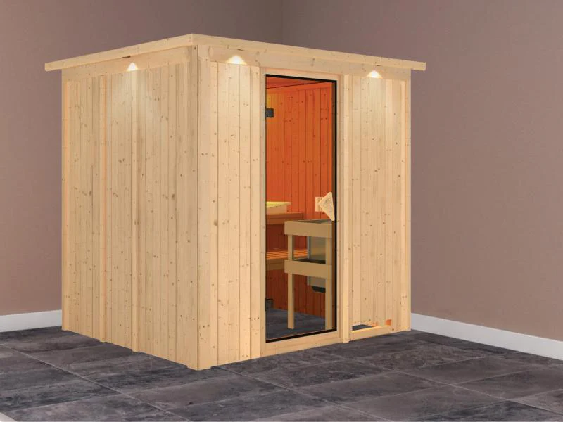 Sodin - Karibu Sauna ohne Ofen - mit Dachkranz - - Image 2