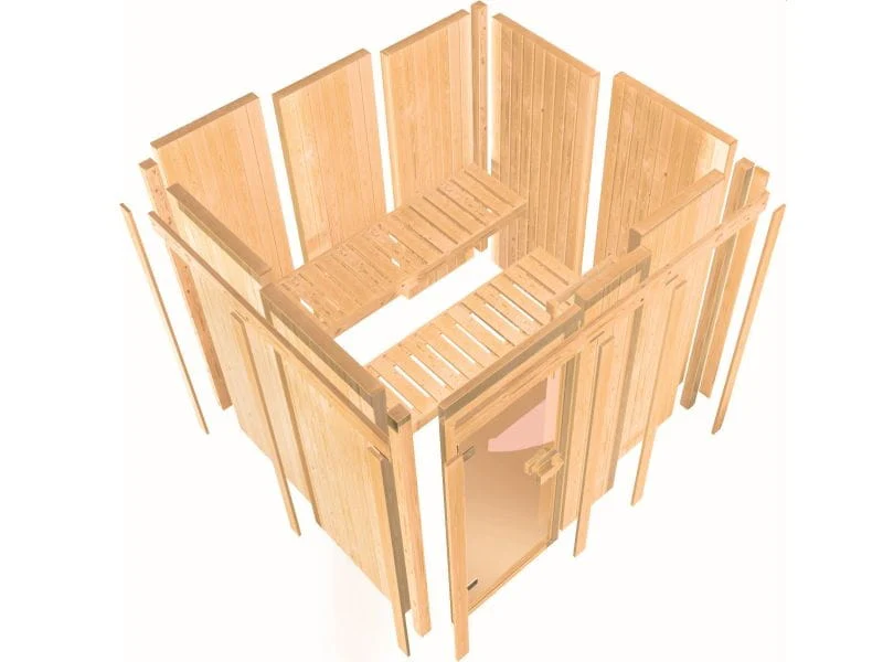 Sodin - Karibu Sauna ohne Ofen - mit Dachkranz - - Image 7