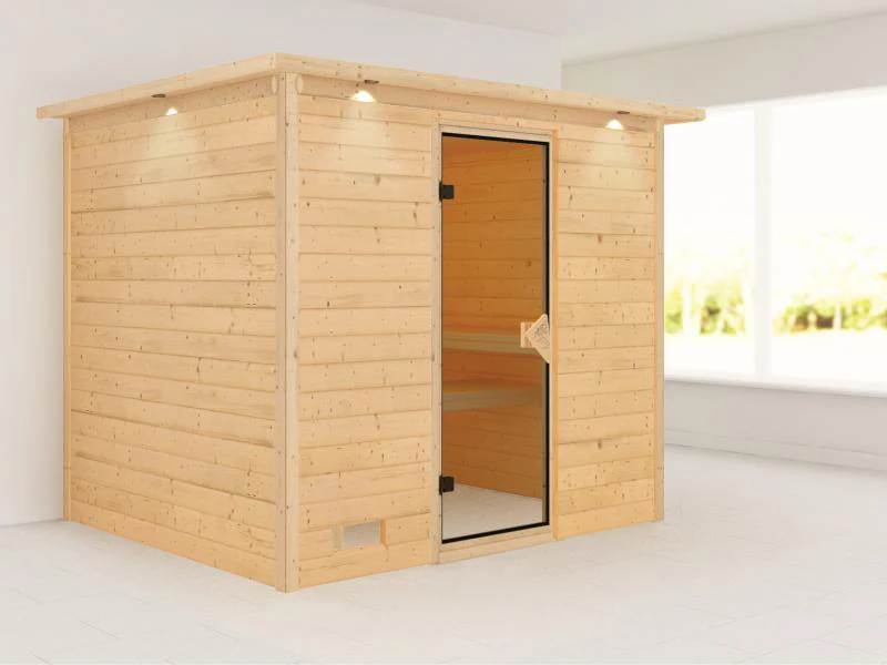 Sonara - Karibu Sauna ohne Ofen - mit Dachkranz - - Image 2