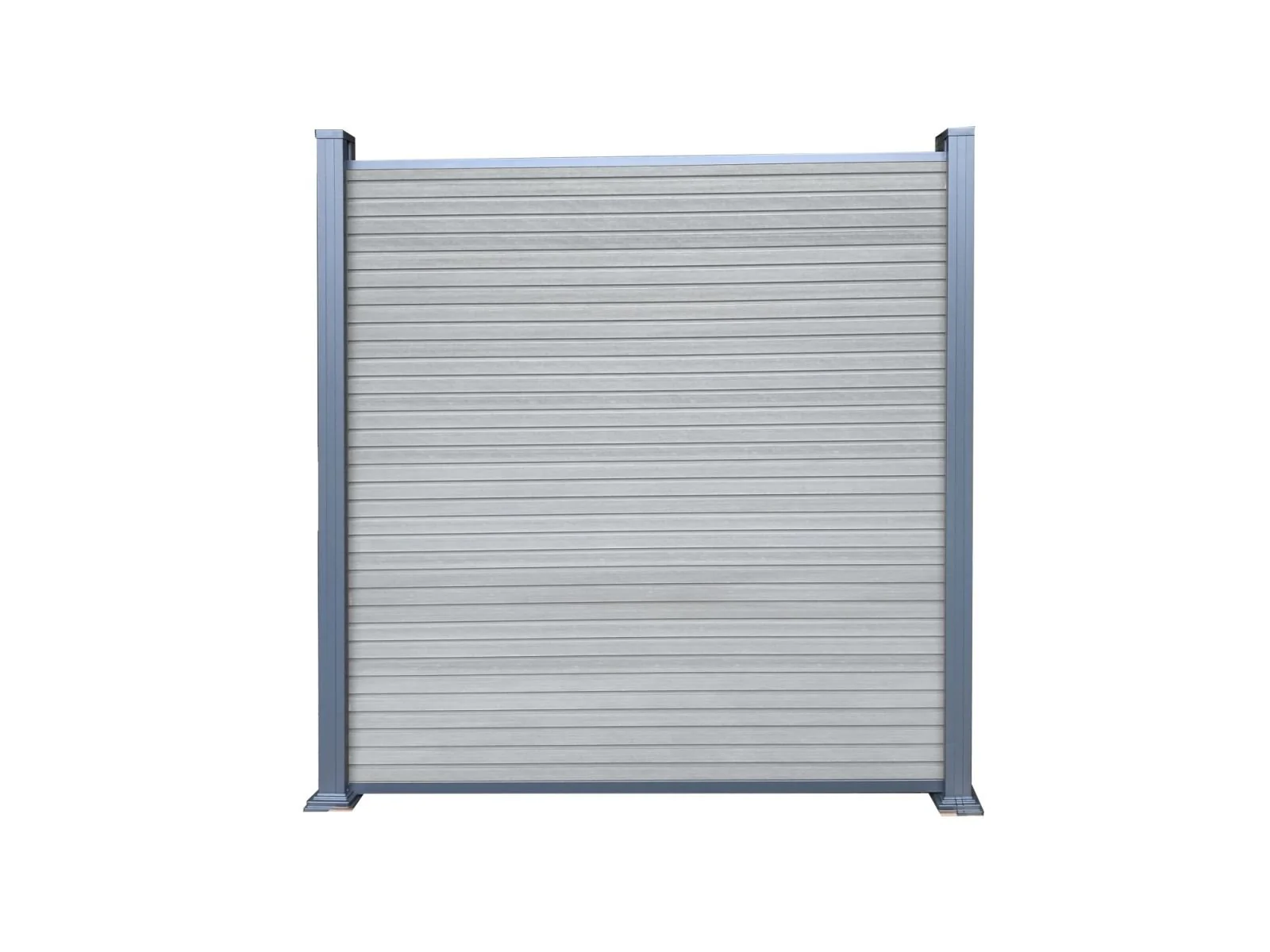 T&J WPC Zaun Holm Grundfeld (Komplettset) – Smoke White, Pfosten 240 cm
