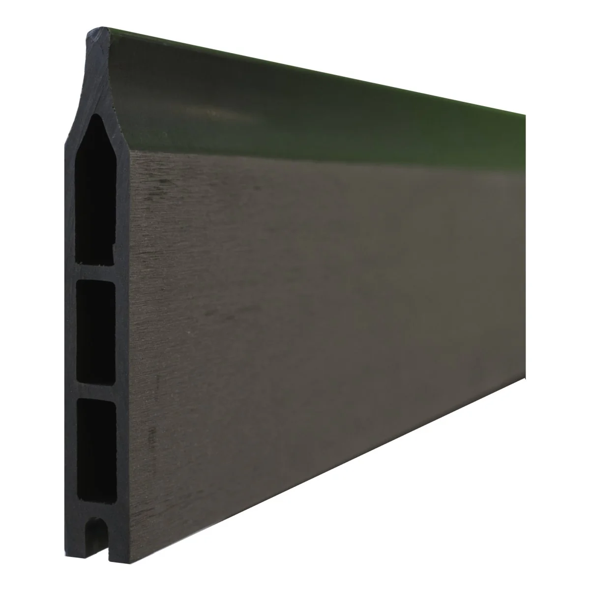 T&J WPC Zaun Wollbach Grundfeld (Komplettset) – Anthrazit, Pfosten 240 cm - Image 2