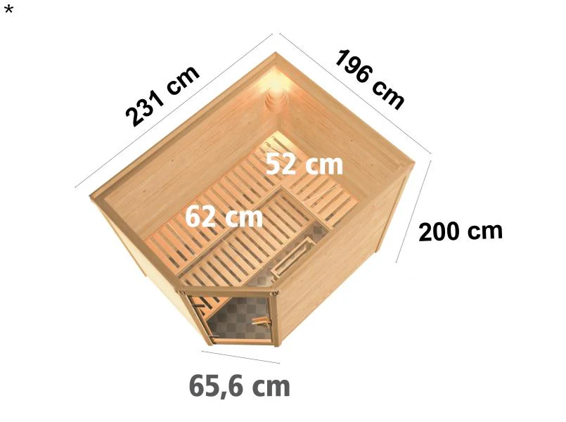 Tanami - Karibu Sauna inkl. 9-kW-Ofen - ohne Dachkranz - - Image 3