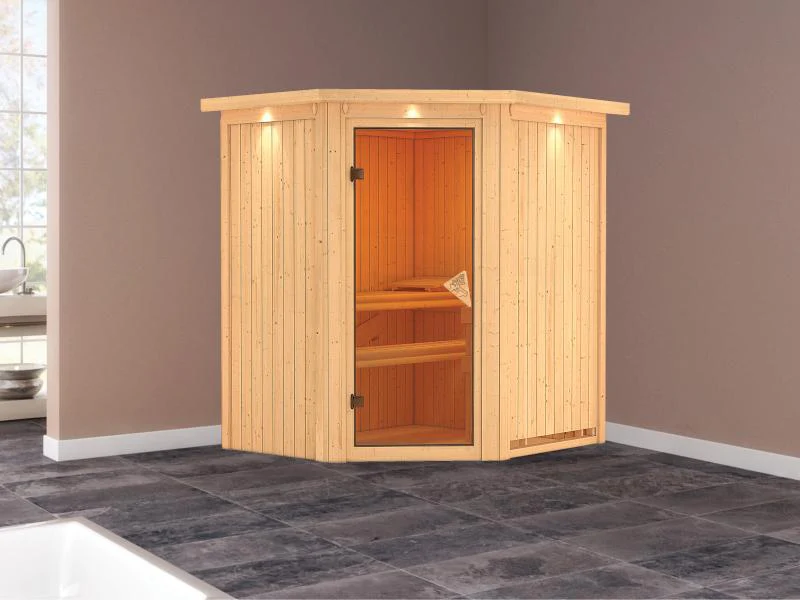 Taurin - Karibu Sauna ohne Ofen - mit Dachkranz - Image 2