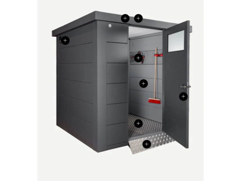 Telluria Metall-Gerätehaus Classico 2121 Weiß - Image 7