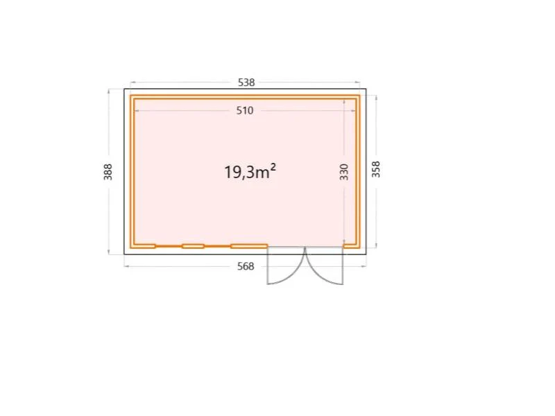 Telluria Metall-Gerätehaus Classico 5436+ Granitgrau, inkl. 2 Fenster - Image 2