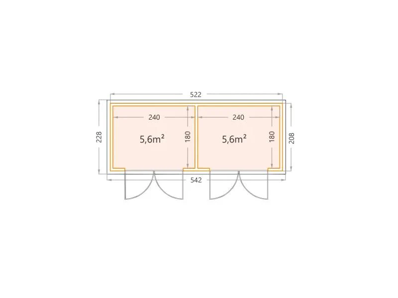 Telluria Metall-Gerätehaus Duo 2721, Komplett Weiß - Image 2