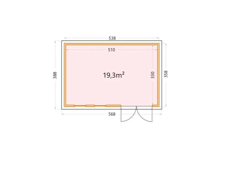 Telluria Metall-Gerätehaus Luminato 5436+, Weiß, inkl. 2 bodentiefe Fenster - Image 2