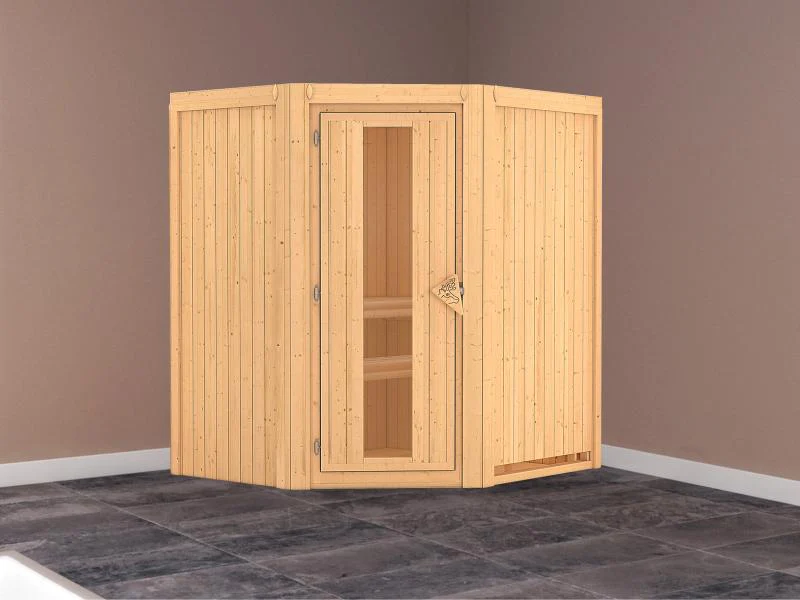 Tonja - Karibu Sauna Plug & Play ohne Ofen - ohne Dachkranz - Energiespartür - Image 2